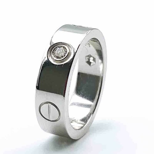 Cartier Love Ring K18WG 3P Diamond 