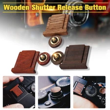Wood Soft Hot Shoe Cover + Shutter Release Button Cap For Fujifilm Fuji Camera