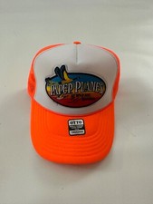 PAPER PLANES BE WILD WANDER Graphic Orange Trucker Hat Cap One Size