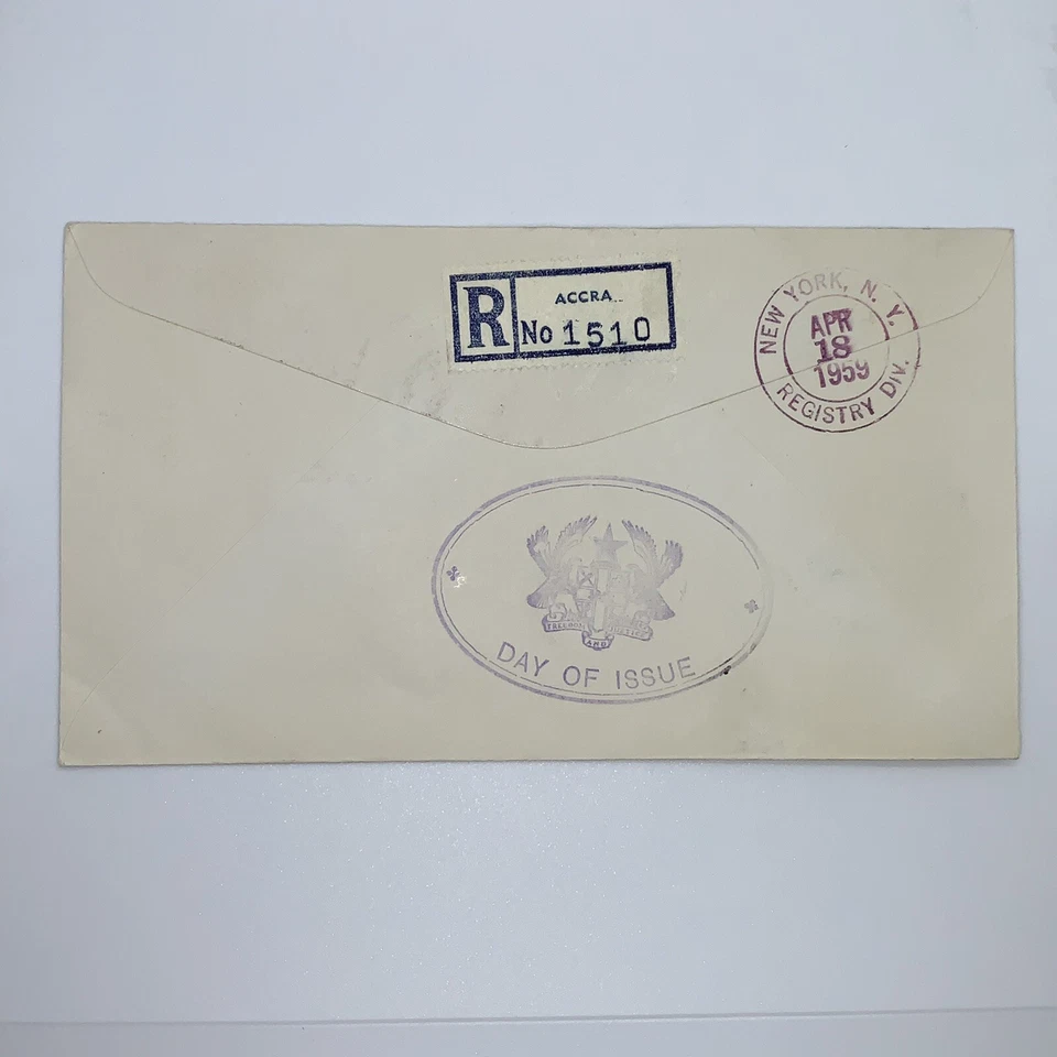 1959 ACCRA GHANA HONOURS AFRICA FREEDOM DAY FIRST DAY COVER - Image 2 of 2