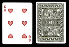 1 x playing card Theory11 High Victorian - 6 of Hearts ZT 39