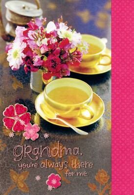 Sincere GRANDPARENTS DAY Card FOR GRANDMOTHER Tea Flower by Hallmark + Envelope
