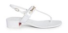 100% AUTHENTIC NEW WOMEN LOUBOUTIN MJ THONG WHITE FLAT SANDALS US 9.5 — photo 2