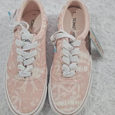 Tom's Alpargata Womens Size 7 Fenix Tie Dye sneaker cloudy pink patchwork batik