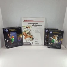 New HP Advanced Office Depot Gloss Photo Paper Multi Pack Bundle - Lot Of 5