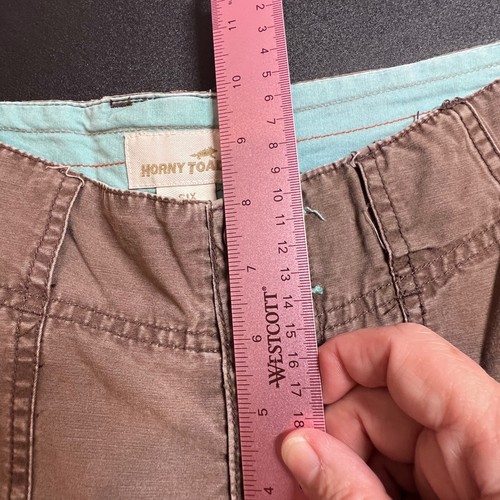 Horny Toad Damen braun niedrig geschnitten Baumwollmischung Cargohose Größe 6 Taschen - Bild 8 von 12