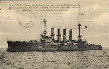 Ak Deutsches Kriegsschiff, SMS Scharnhorst, Großer Kreuzer - 4354234