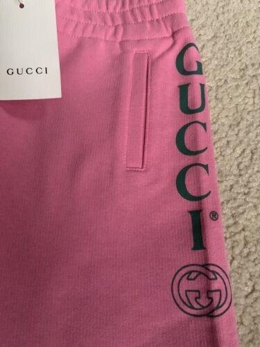 Authentic Gucci Shorts Logo Pink Girls Size 10 Years Old Sweat Shorts - Picture 3 of 4