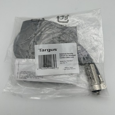 Targus Notebook Security DEFCON CL Serialized Combo Cable Lock Model: PA410S-1