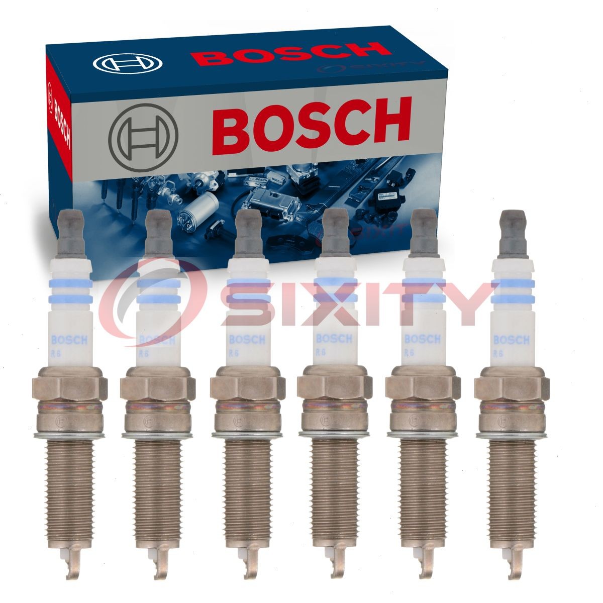 6 pc Bosch Double Iridium Spark Plugs for 2015-2017 Kia K900 3.8L V6 og