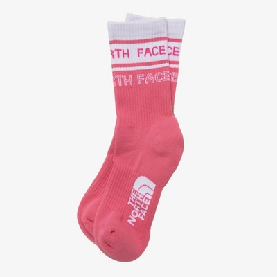 The North Face LOGO STRIPE SOCKS HOT_PINK 3 Pairs Pack Sizes M L NY4MR01L