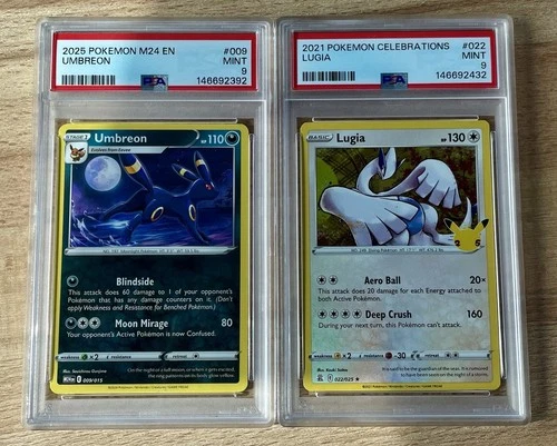 Umbreon & Lugia Pokémon PSA 9