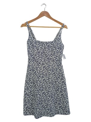 Old Navy Damen Sommerkleid Gr. 36/S Blumenmuster Leinen Mehrfarbig