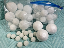 Styrofoam Balls Craft Lot of 61 total assorted sizes