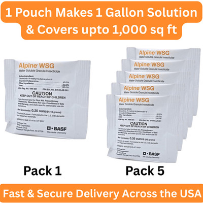 BASF Alpine WSG Water Soluble Granule Insecticide, 10g Packet- Delivery All USA