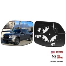 Power Heated Mirror Glass Compatible with Ford Maverick 2022-2024 Left Side