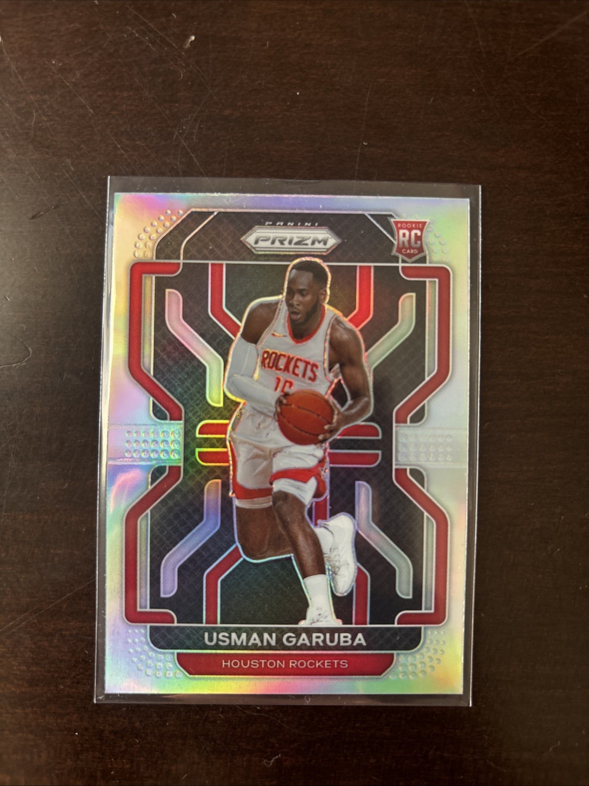 2021-22 Panini Prizm Usman Garuba Silver Prizm Rookie #321 Houston Rockets RC