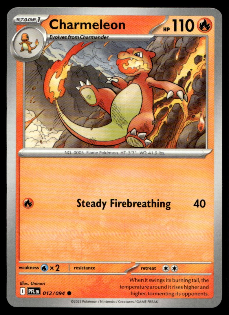 Charmeleon 012/094 Common Phantasmal Flames Pokemon Near Mint