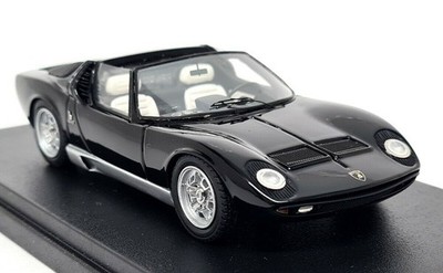 Looksmart 1/43 - Lamborghini Miura Roadster Bruxelles 1968 schwarz Resin Modellauto