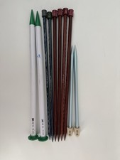 Susan Bates Knitting Needles Lot Wood  Aluminum Sizes US 11 13 19 Circular