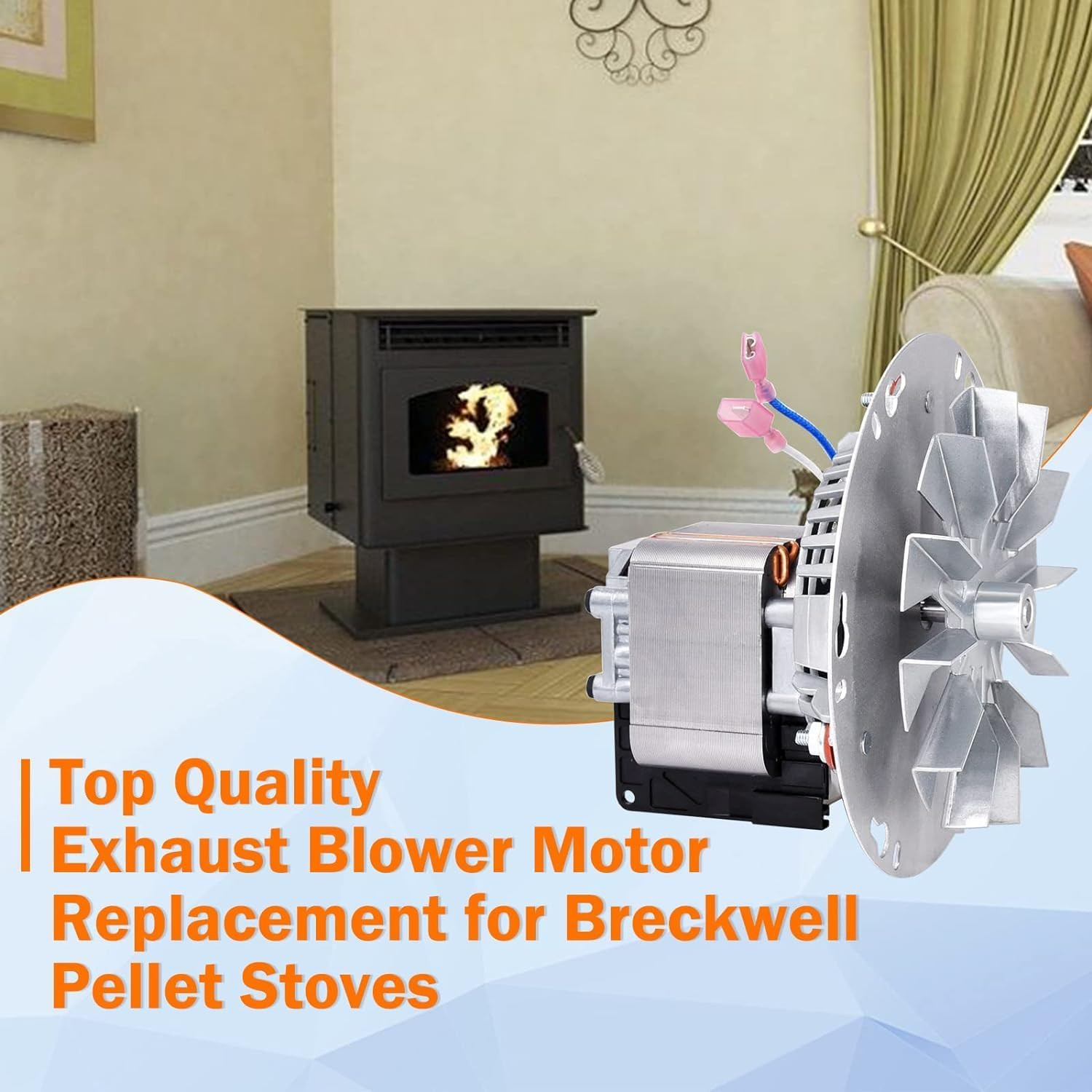 A-E-027 Combustion Blower Fan for Breckwell Big E, P22, P23, P24, P26, P2000, P2