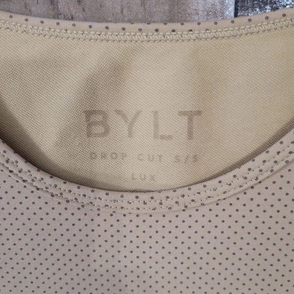 BYLT Drop Cut S/S Lux Brown Polka Dot T-Shirt Men's XL Casual Wear - Image 4 of 4