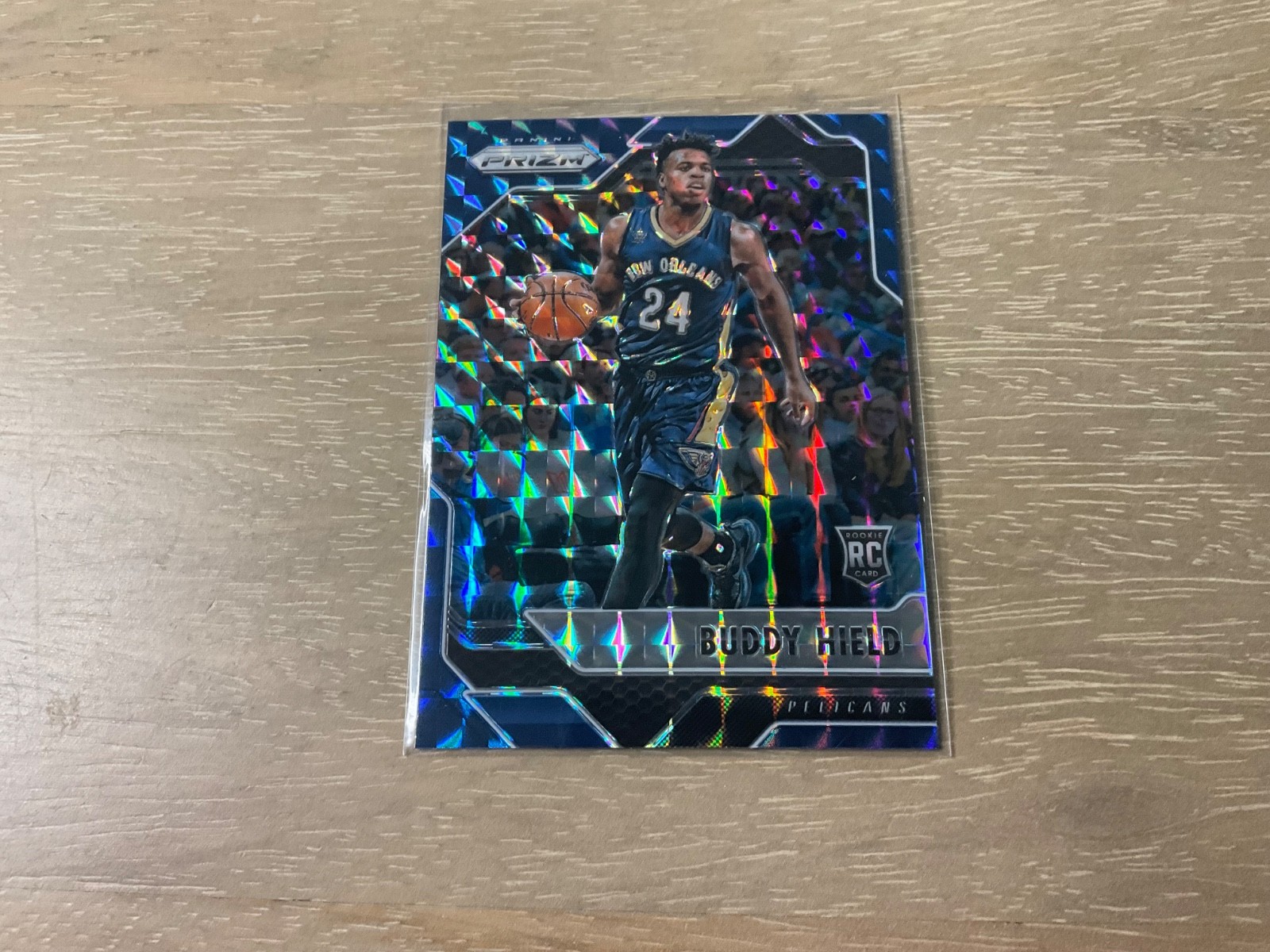 2016-17 Panini Prizm Basketball Buddy Hield Blue Mosaic Prizm Rookie #10