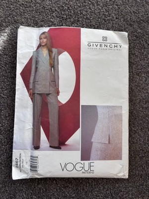 Vogue Paris Original Sewing Pattern 2467 Givenchy  Alexander McQueen designer
