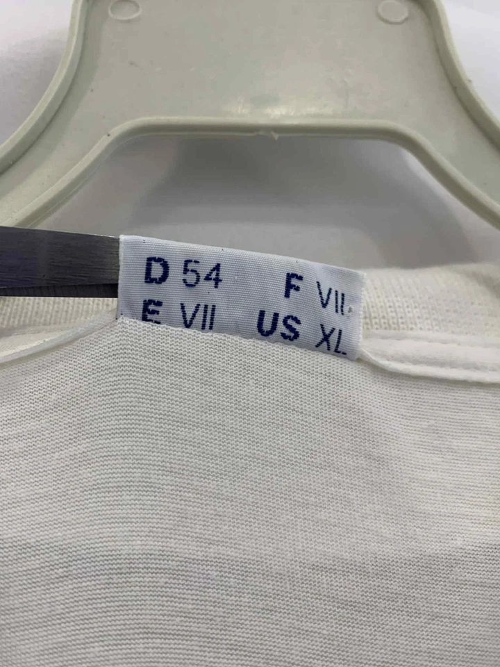 Camisa Polo Sergio Tacchini De Colección Blanco Verde Azulado Diseño Gráfico Italia Talla XL #98 Foto 4 de 4