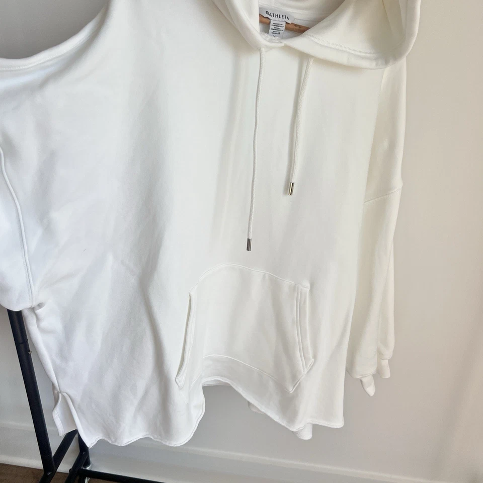 Sudadera con capucha Athleta para mujer XL blanca de gran tamaño Foto 4 de 4