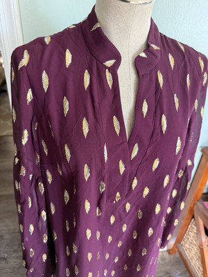 lilly pulitzer shea silk dress NWT Lilly Pulitzer Cabernet Berry Shea Silk Dress Metallic Clip Size 8