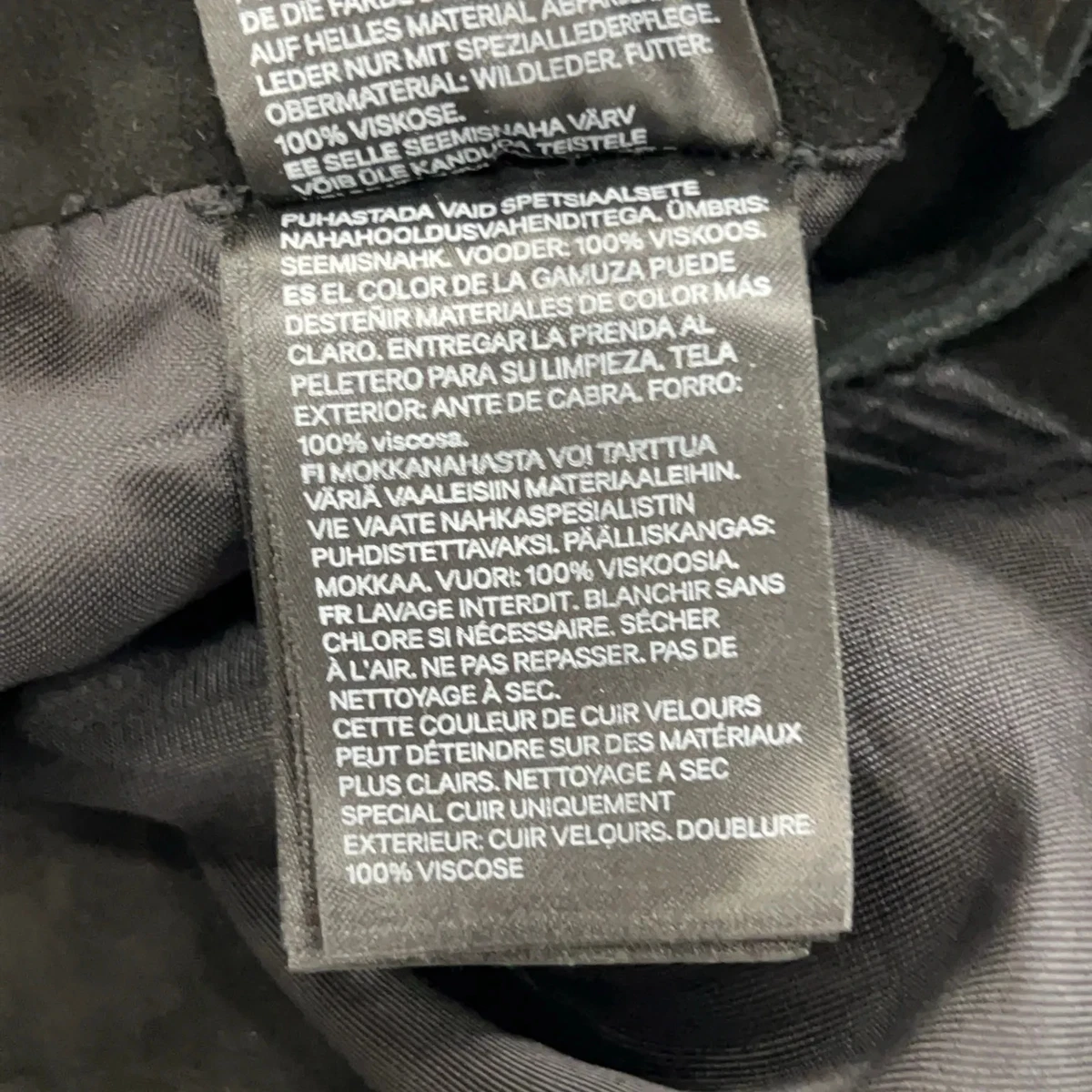 H&M Trend, Wickelrock, Größe: 38, Schwarz, Wildleder/Polyester, Einfarbig #4Y8