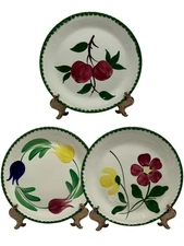 Blue Ridge Southern Potteries Plates 9.25" Lot Set Of 3 Vintage Wall Decor EUC