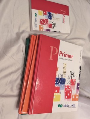 Math U See 5 pc lot Primer, Alpha, Beta, Instruction Manual & DVD