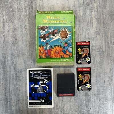 Intellivision Buzz Bombers Cartridge Box Manual Overlay 
