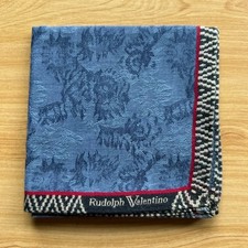 HANDKERCHIEF VINTAGE GEOMETRIC PATTERNED MEN'S POCKET SQUARE COTTON 17" B0856