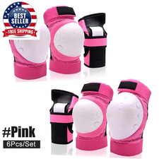 6Pcs/Set Knee Pads Elbow Pads and Wrist Guards Set for Inline Skating, Roller Sk