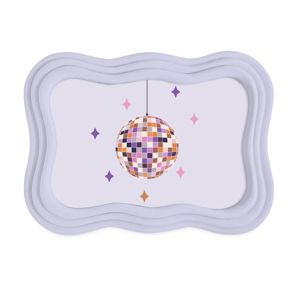 Marco decorativo curvo de lavanda ligera 4x6 para expositor de mesa y pared, decorativo... Foto 4 de 4