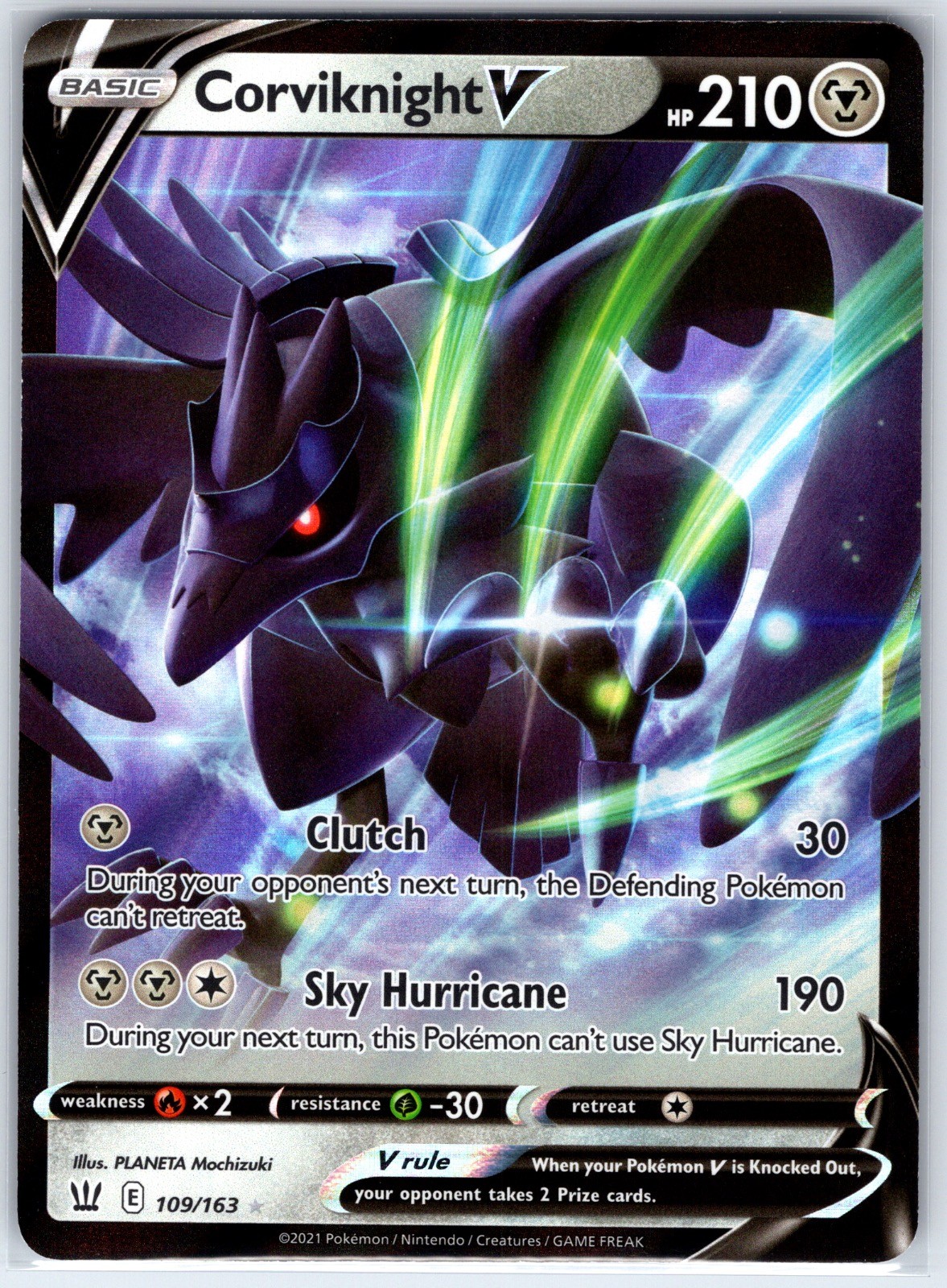 Corviknight V 109/163 Holo V Rare Battle Styles Pokemon Holo Near Mint