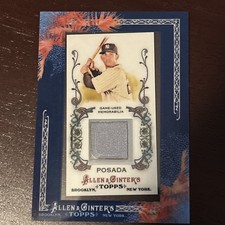 2011 Topps Allen & Ginter's - Jorge Posada Framed Mini Relics #AGR-JP