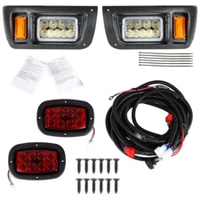 For Club Car DS 93+ G&E LED Light Kit Adjustable Headlights / Tail Lights