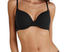 Skims womens 36D Fits Everybody T Shirt Bra black solid BA-DEM-9221