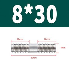 M8 30-250MM DOUBLE END THREADED STUD BAR ROD BOLTS SCREWS A2 304 STAINLESS STEEL