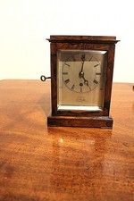 regency rosewood 5 glass fusee silver dial library clock John Jones London 