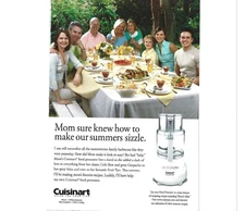Cuisinart Food Processor Vintage Print Advertisement Summertime Barbecues 2000s