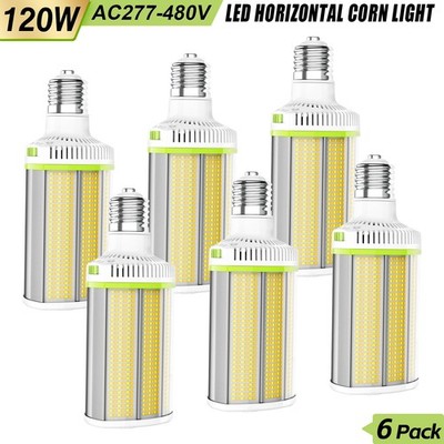 6X 480V 120W LED Corn Light Bulb Adjustable Warehouse Parking lot Light 18,000LM