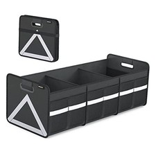 Trunk Organizer with Multi Pockets, Heavy Duty Collapsible Trunk 3 Compart