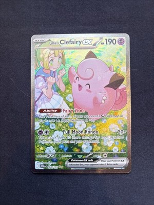 Pokémon TCG Lillie's Clefairy EX Journey Together Sir Card 184/159 NM Condition