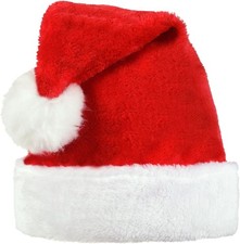 Santa Claus Plush Value Hat Christmas Holiday Fancy Dress Up Costume Accessory