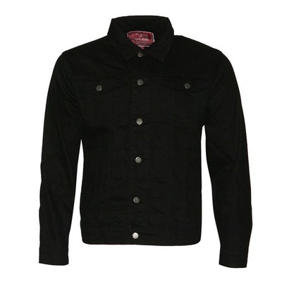 Mens Denim Jean Jacket Faded Premium Cotton Button Up Slim Fit  Red Label